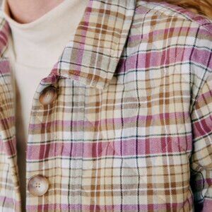 EUC Sezane Will Jacket Violet Check Size S